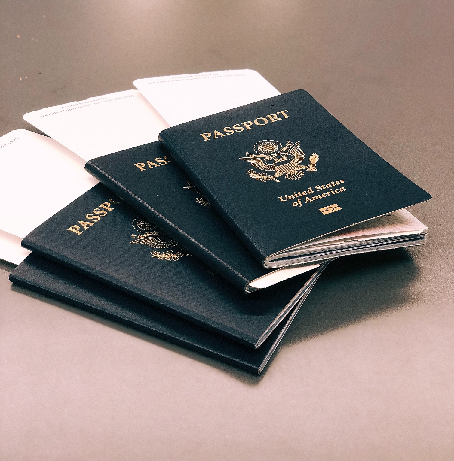 Stack of US passports